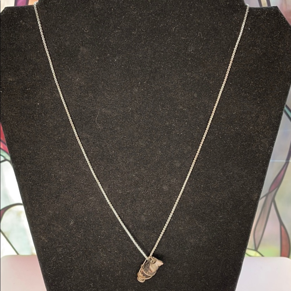 Shell Swirl Silver Necklace